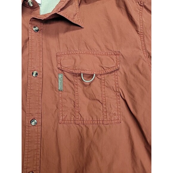 Columbia Shirt Mens‎ Size XLT Red Fishing Long Sleeve Button Up Vented Roll Tab - Picture 4 of 10